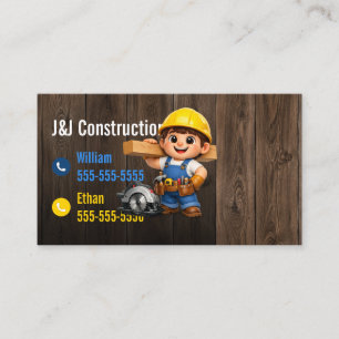 Professional Construction Company Business Card