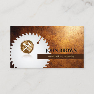 Professional Construction Global Tools  Carpentry Business Card