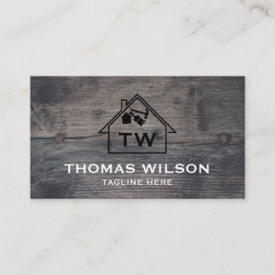 Professional Construction Handyman Carpenter Tools Business Card
