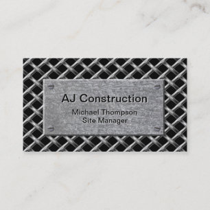 Professional Construction Metal Plate Business Card