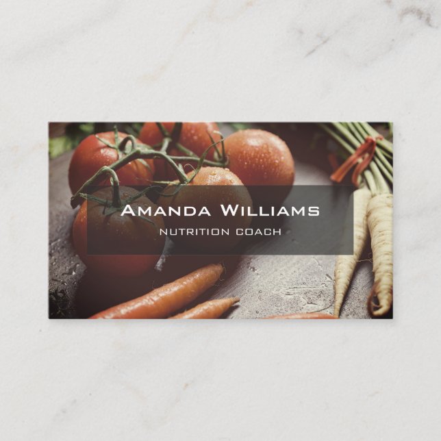 Professional Consultant Dietician Nutrition Coach  Business Card (Front)