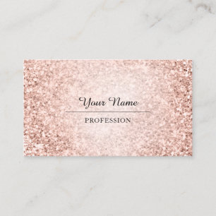 Professional Consulting Modern  Rose Glitter White Business Card