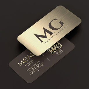 Professional Contractor Espresso Faux Gold Modern Business Card