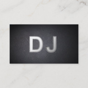 Professional Cool Coal Black DJ Business Card