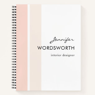 Professional Coral Pink Pastel Notebook