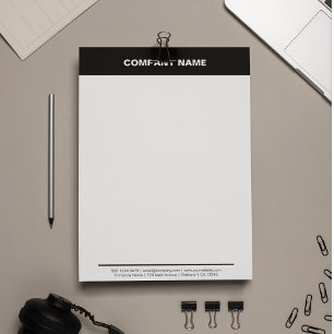 Professional Corporate Branded Company Promo Custom Letterhead