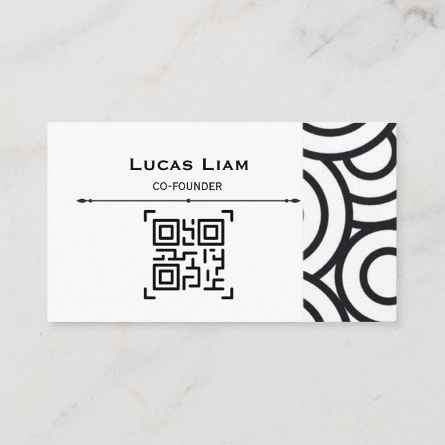 Professional Corporate Logo & QR Code Business Car Card (Back)