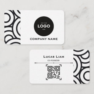 Professional Corporate Logo & QR Code Business Car Card