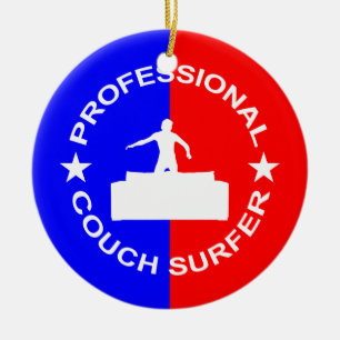 Professional Couch Surfer Ceramic Tree Decoration