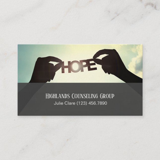 Professional Counseling Group Life Coach, Business Card (Front)