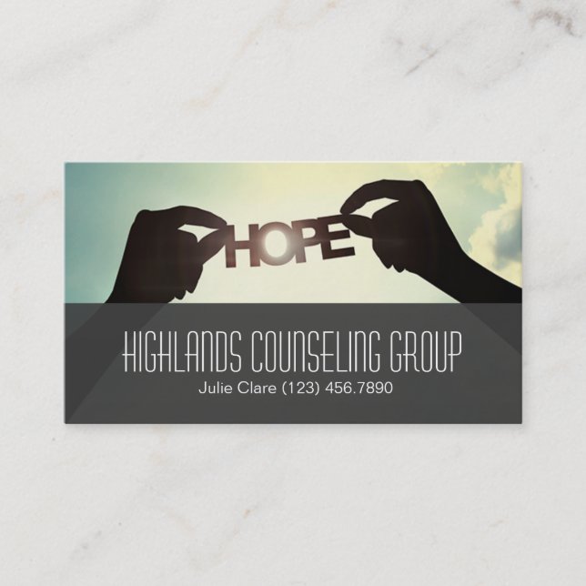 Professional Counseling Group Life Coach, Business Card (Front)