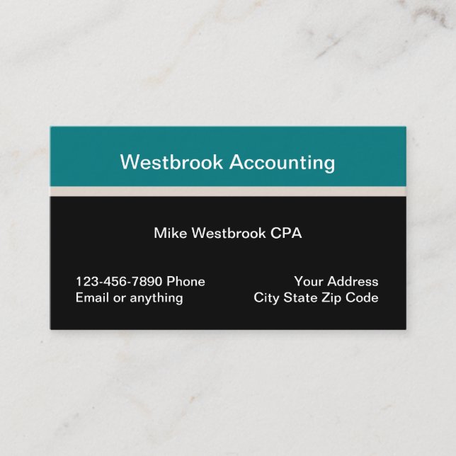 Professional CPA Accounting Business Card (Front)