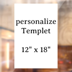 professional Create Your own 12" x 18" Portrait Window Cling