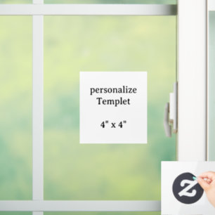 professional Create Your own 4" x 4" Square Window Cling