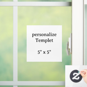 professional Create Your own 5" x 5" Square Window Cling