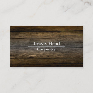 Professional Create Your Own Wooden Carpenter Business Card