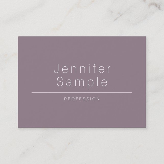 Professional Creative Clean Design Modern Plain Business Card (Front)