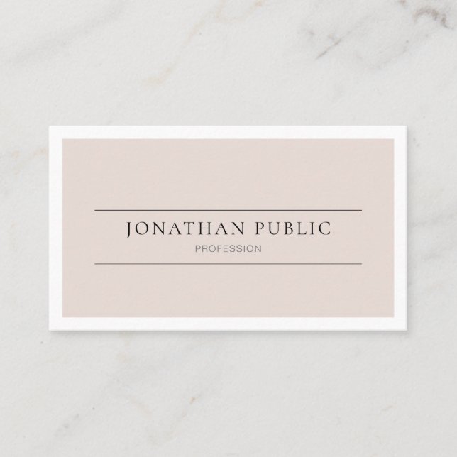 Professional Creative Design Modern Simple Plain Business Card (Front)