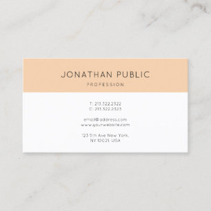 Professional Creative Design Modern Sleek Plain Business Card