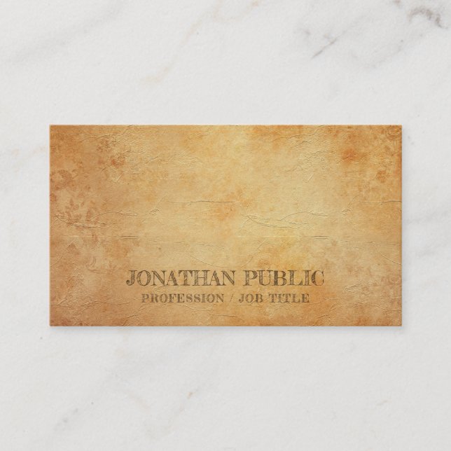 Professional Creative Elegant Antic Look Luxury Business Card (Front)