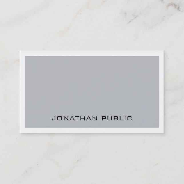 Professional Creative Monogrammed Design Trendy Business Card (Front)