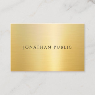 Professional Creative Template Elegant Faux Gold Business Card