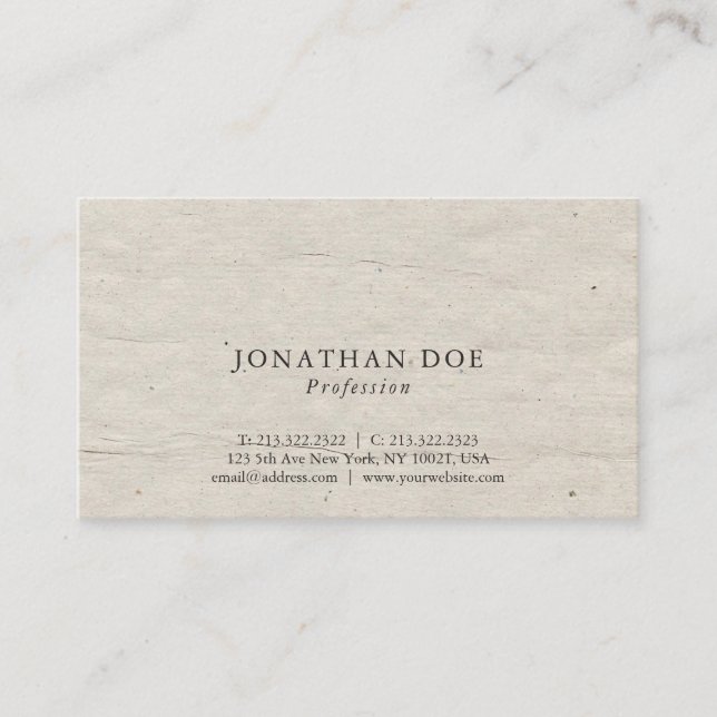 Professional Creative Vintage Historical Look Business Card (Front)