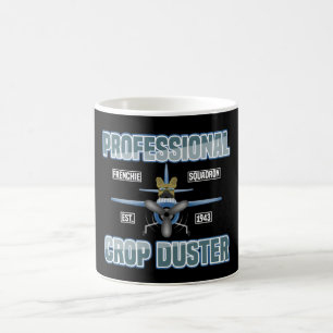 Professional Crop Duster with French Bulldog Fart Coffee Mug