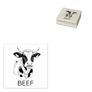 Professional Custom Beef Wedding Meal Choice Rubber Stamp