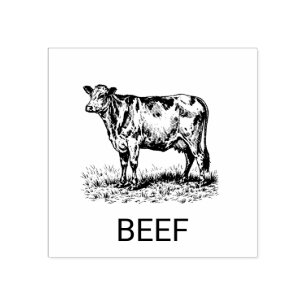 Professional Custom Beef Wedding Meal Choice   Rubber Stamp