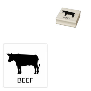 Professional Custom Beef Wedding Meal Choice Rubber Stamp