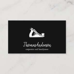 Professional Custom Black Building Construction Business Card