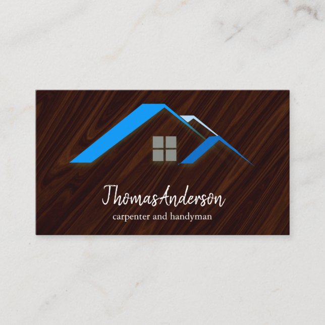 Professional Custom Black Building Construction  Business Card (Front)