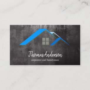 Professional Custom Black Building Construction Business Card