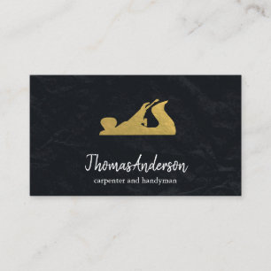 Professional Custom Black Building Construction  Business Card