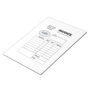 Professional custom business invoice notepad