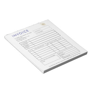 Professional Custom  Business Invoice Notepad