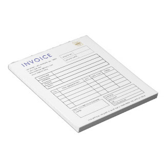 Professional Custom Business Invoice Notepad