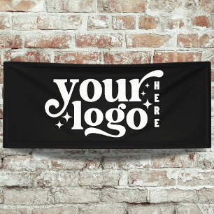 Professional Custom Business Logo Black Banner