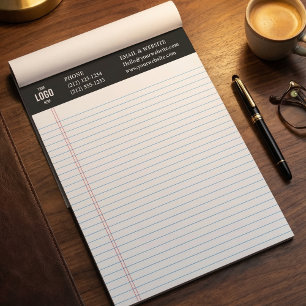 Professional Custom Business Logo Black Notepad