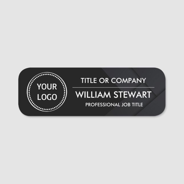 Professional Custom business logo Employee Staff Name Tag (Front)