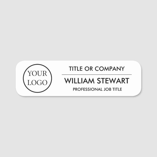 Professional Custom business logo Employee Staff Name Tag (Front)