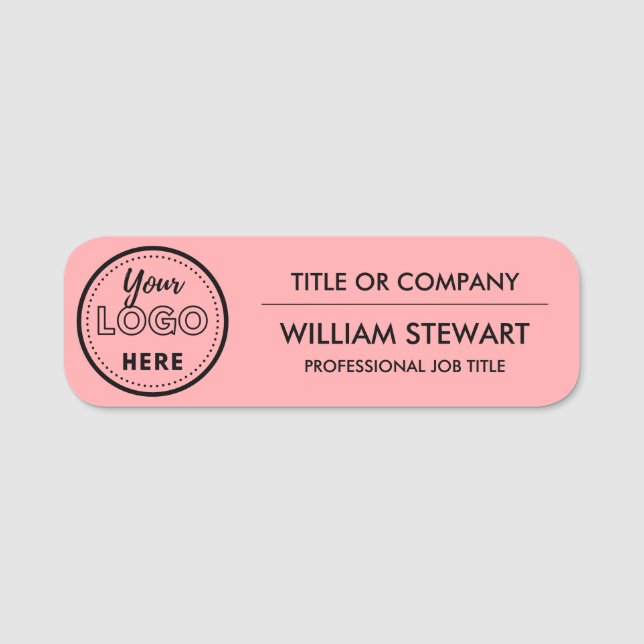 Professional Custom business logo Employee Staff Name Tag (Front)