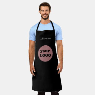 Professional Custom Business Logo Modern Black Apron