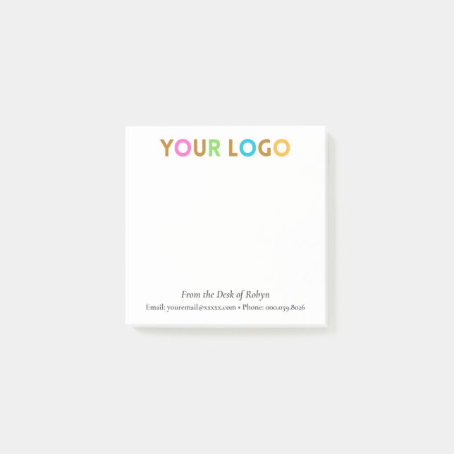 Professional Custom  Business Post-it Notes (Front)