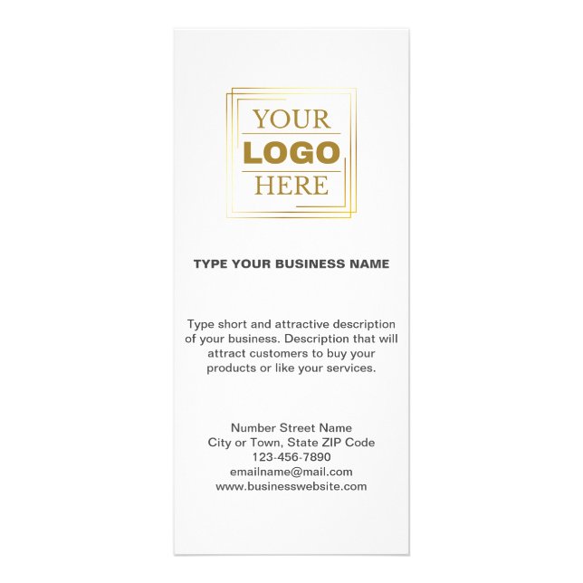 Professional Custom  Business Rack Card (Front)