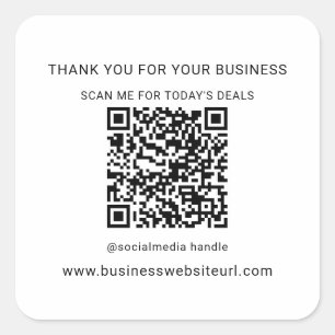 Professional Custom Business Square Sticker