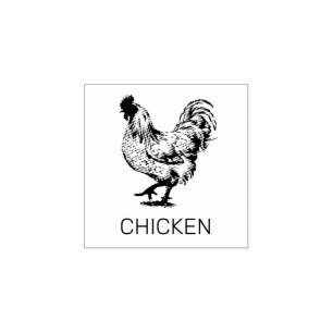 Professional Custom Chicken Wedding Meal Choice    Rubber Stamp