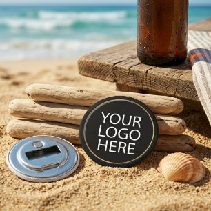 Professional Custom Company   Business Logo Black Bottle Opener