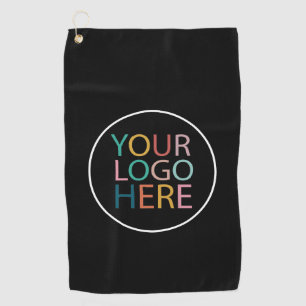Professional Custom Company Logo Business Black Golf Towel